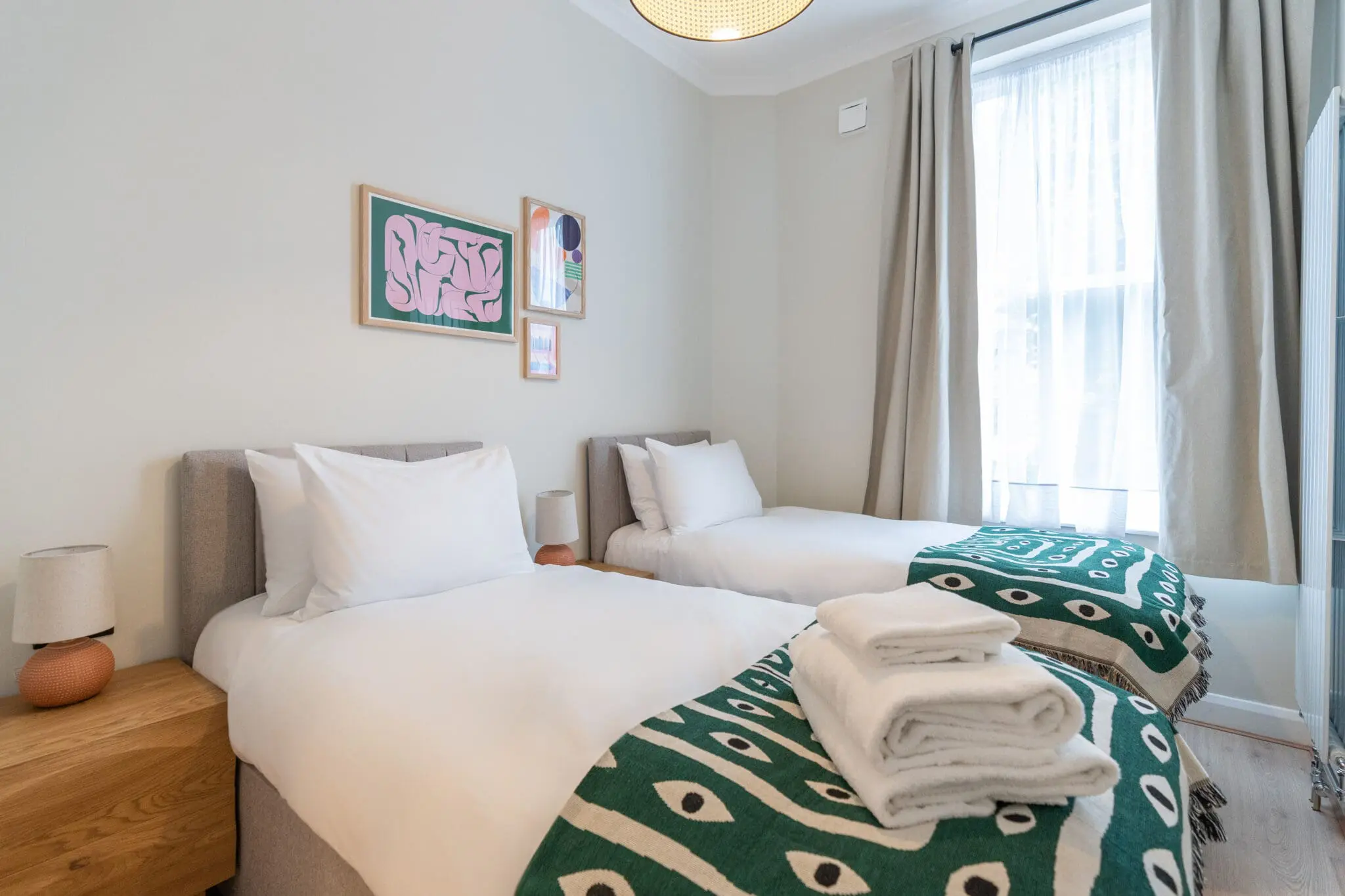 Fully equipped apartment interior for student group accommodation