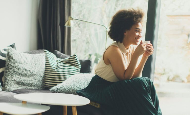 Young professional in a serviced apartment