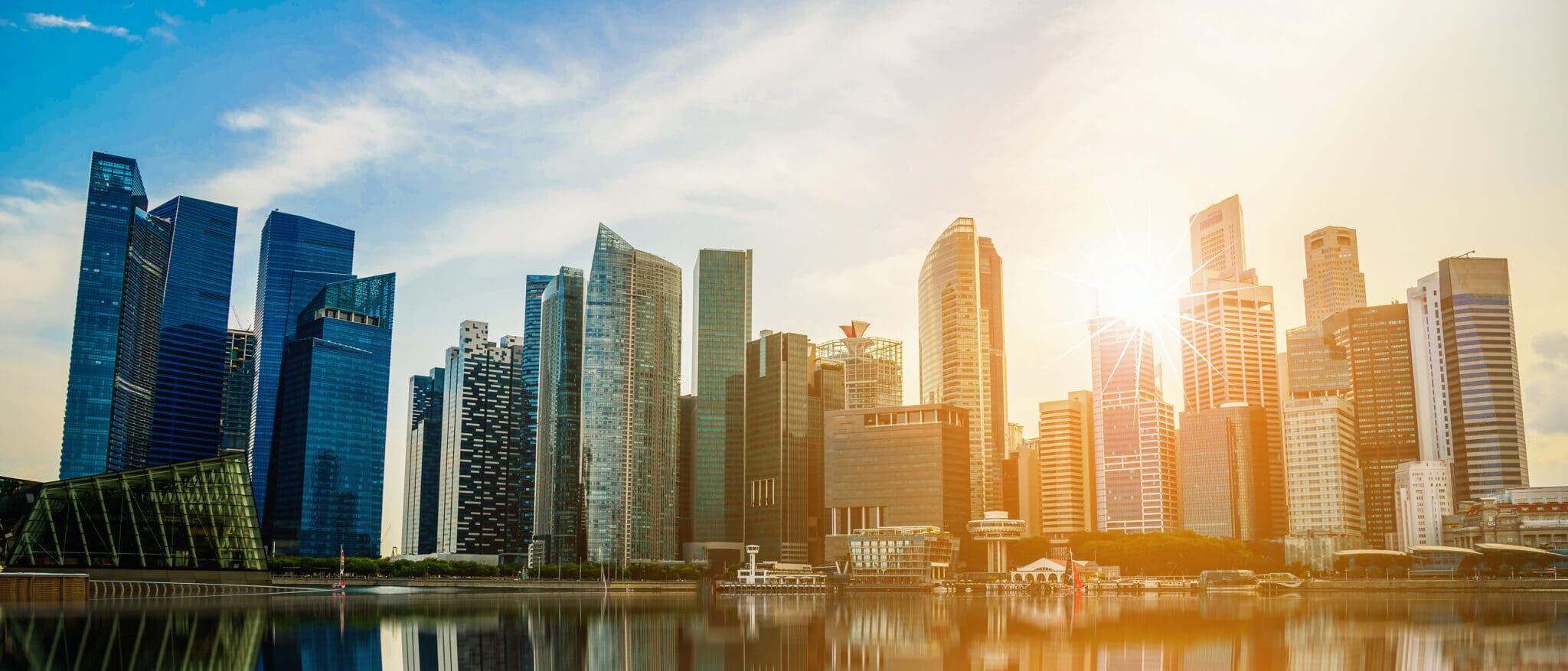 City skyline of serviced accommodation