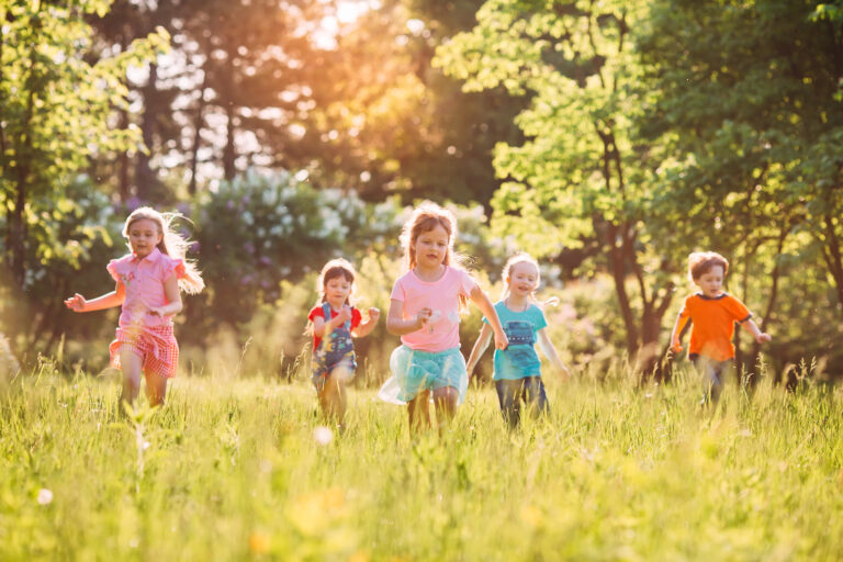 Kids in a park in Family friendly neighbourhoods in London