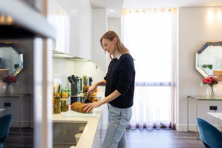Cooking in a self-catering serviced apartment in London